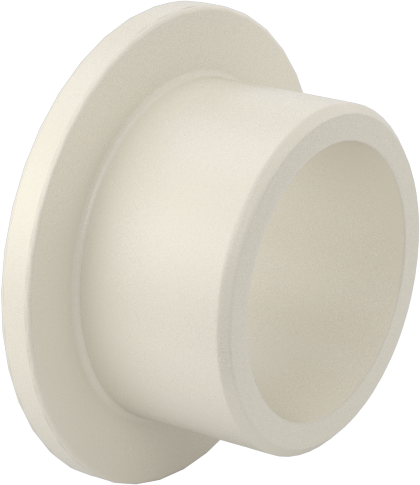 Kuru Çalışan Naylon Kovanlı Rulman, 1/2" Mil Çapı için, 3/8" Uzunluk, 7/8“ Dış Çap x 1/16” Kalınlık Flanş
