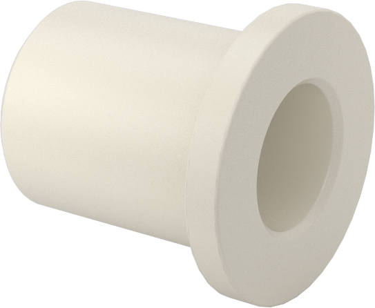 Kuru Çalışan Naylon Kovanlı Rulman, 1/4" Mil Çapı için, 1/2" Uzunluk, 1/2“ Dış Çap x 1/16” Kalınlık Flanş