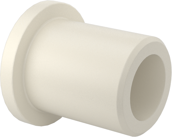 Kuru Çalışan Naylon Kovanlı Rulman, 1/4" Mil Çapı için, 1/2" Uzunluk, 1/2“ Dış Çap x 1/16” Kalınlık Flanş