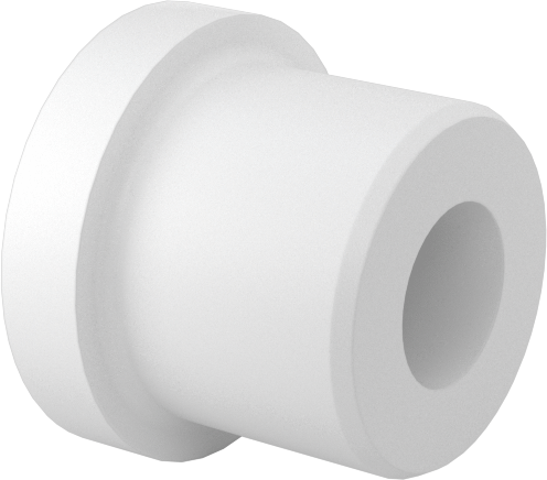 Kuru Çalışan Naylon Kovanlı Rulman, Flanşlı, 1/8“ Mil Çapı ve 1/4” Muhafaza İç Çapı için, 1/4" Uzunluk