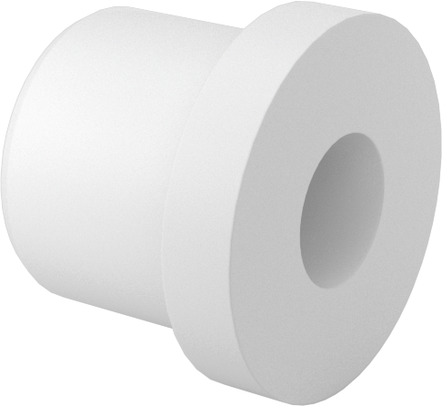 Kuru Çalışan Naylon Kovanlı Rulman, Flanşlı, 1/8“ Mil Çapı ve 1/4” Muhafaza İç Çapı için, 1/4" Uzunluk