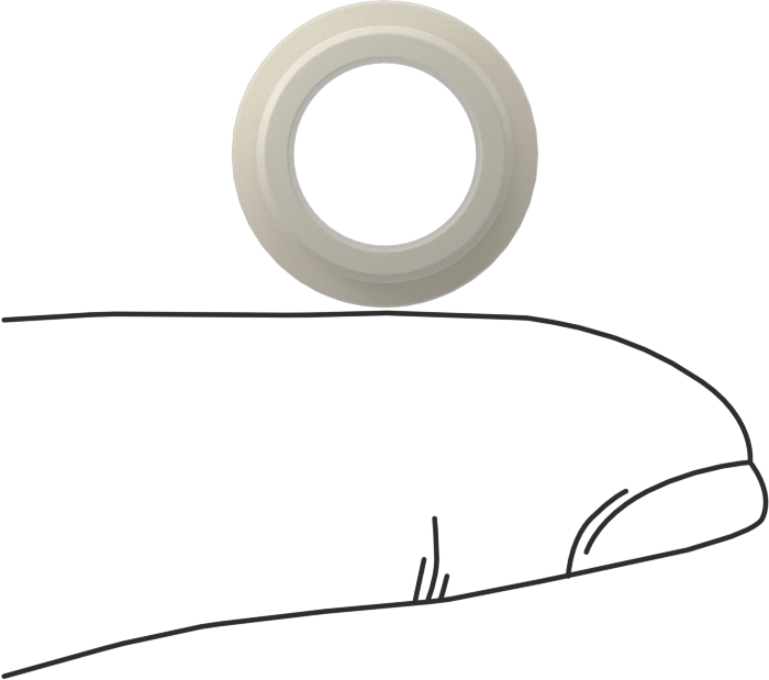Kuru Çalışan Naylon Kovanlı Rulman, 3/8" Mil Çapı, 3/8" Uzunluk, 1/16" Flanş Kalınlığı