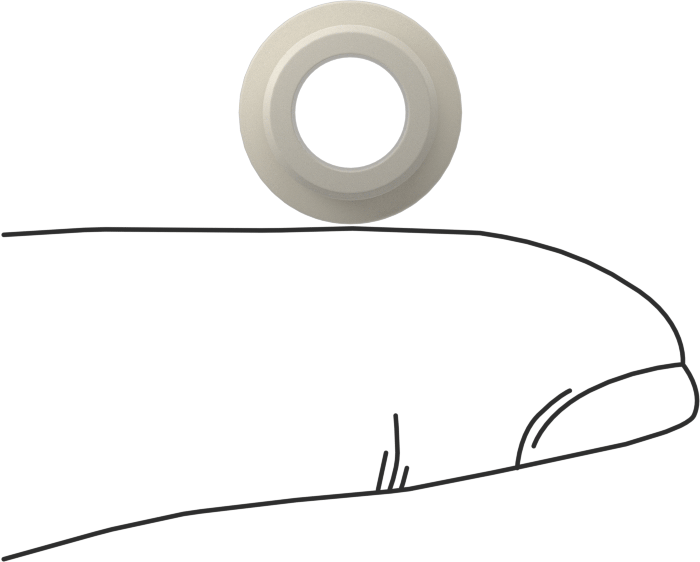 Kuru Çalışan Naylon Kovanlı Rulman, 1/4" Mil Çapı için, 3/8" Uzunluk, 1/2" Flanş Dış Çapı