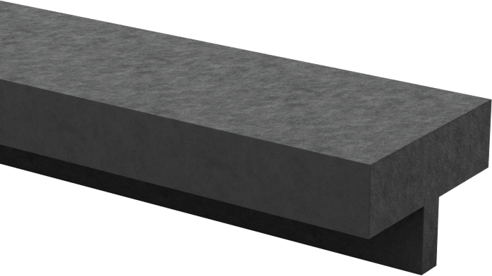 Kanal Montajlı T-Conta, 1/2" Genişlik, 5/16" Yükseklik, 10 Fit Uzunluk