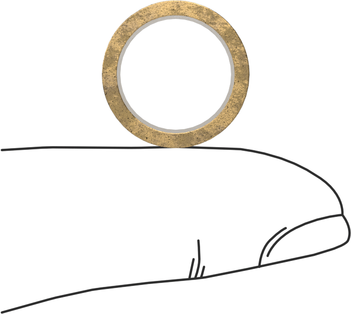 Yağ Emdirilmiş 841 Bronz Kovanlı Yatak, 1/2“ Mil Çapı ve 5/8” Muhafaza İç Çapı için, 3/8" Uzunluk
