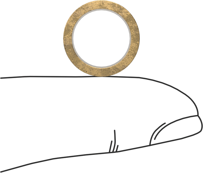 Yağ Emdirilmiş 841 Bronz Kovanlı Yatak, 7/16“ Mil Çapı ve 9/16” Muhafaza İç Çapı için, 5/16" Uzunluk