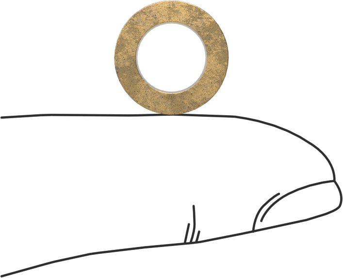 Yağ Emdirilmiş 841 Bronz Kovanlı Yatak, 5/16“ Mil Çapı ve 1/2” Muhafaza İç Çapı için, 1/4" Uzunluk