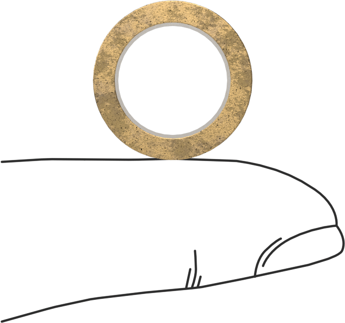 Yağ Emdirilmiş 841 Bronz Kovanlı Yatak, 1/2" Mil Çapı için, 11/16" Muhafaza İç Çapı için, 3/8" Uzunluk