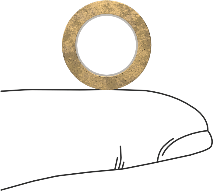 Yağ Emdirilmiş 841 Bronz Kovanlı Yatak, 7/16" Mil Çapı için, 5/8" Muhafaza İç Çapı için, 3/8" Uzunluk