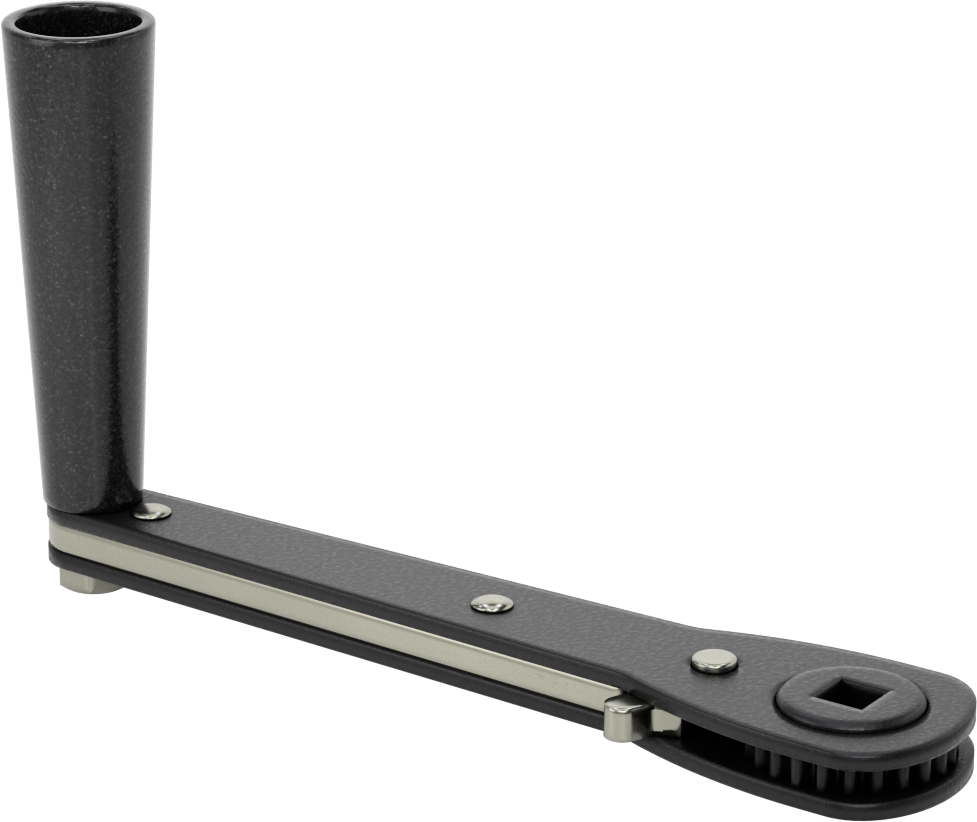Cırcırlı Dişsiz Delik İçinden Montajlı Krank Kolu, 3/8" Kare Delik Genişliği, 7" Sap Uzunluğu