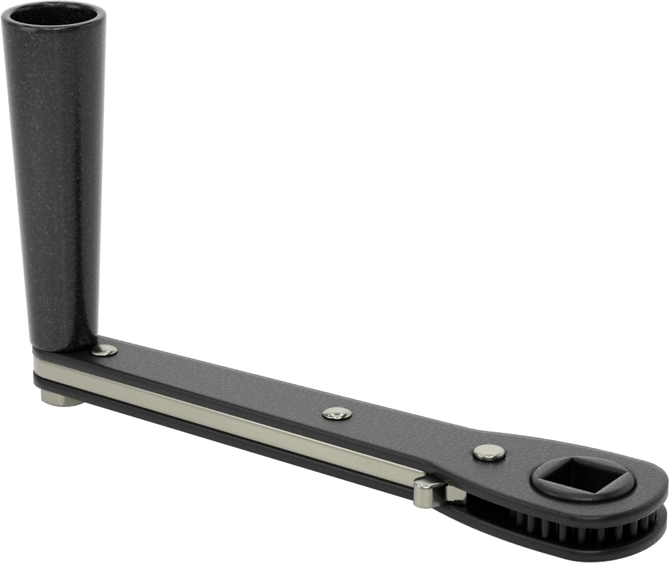 Cırcırlı Dişsiz Delik İçinden Montajlı Krank Kolu, 5/8" Kare Delik Genişliği, 7" Sap Uzunluğu