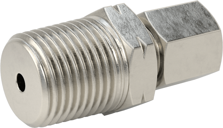 Yüksek Basınçlı Sıkıştırma Bağlantı Elemanı, 6 mm Boru Dış Çapı x 1/2 NPT Erkek için Düz Adaptör