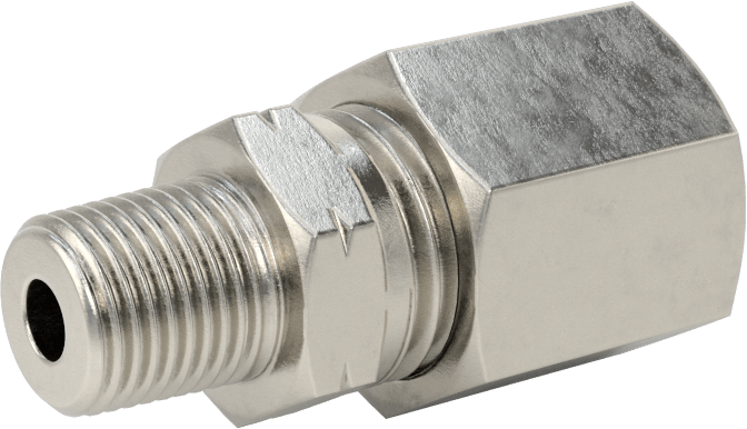 Yüksek Basınçlı Sıkıştırma Bağlantı Elemanı, 6 mm Boru Dış Çapı x 1/8 NPT Erkek için Düz Adaptör