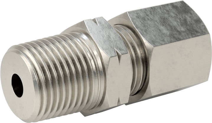 Yüksek Basınçlı Sıkıştırma Bağlantı Elemanı, 8 mm Dış Çaplı Boru x 3/8 NPT Erkek için Düz Adaptör
