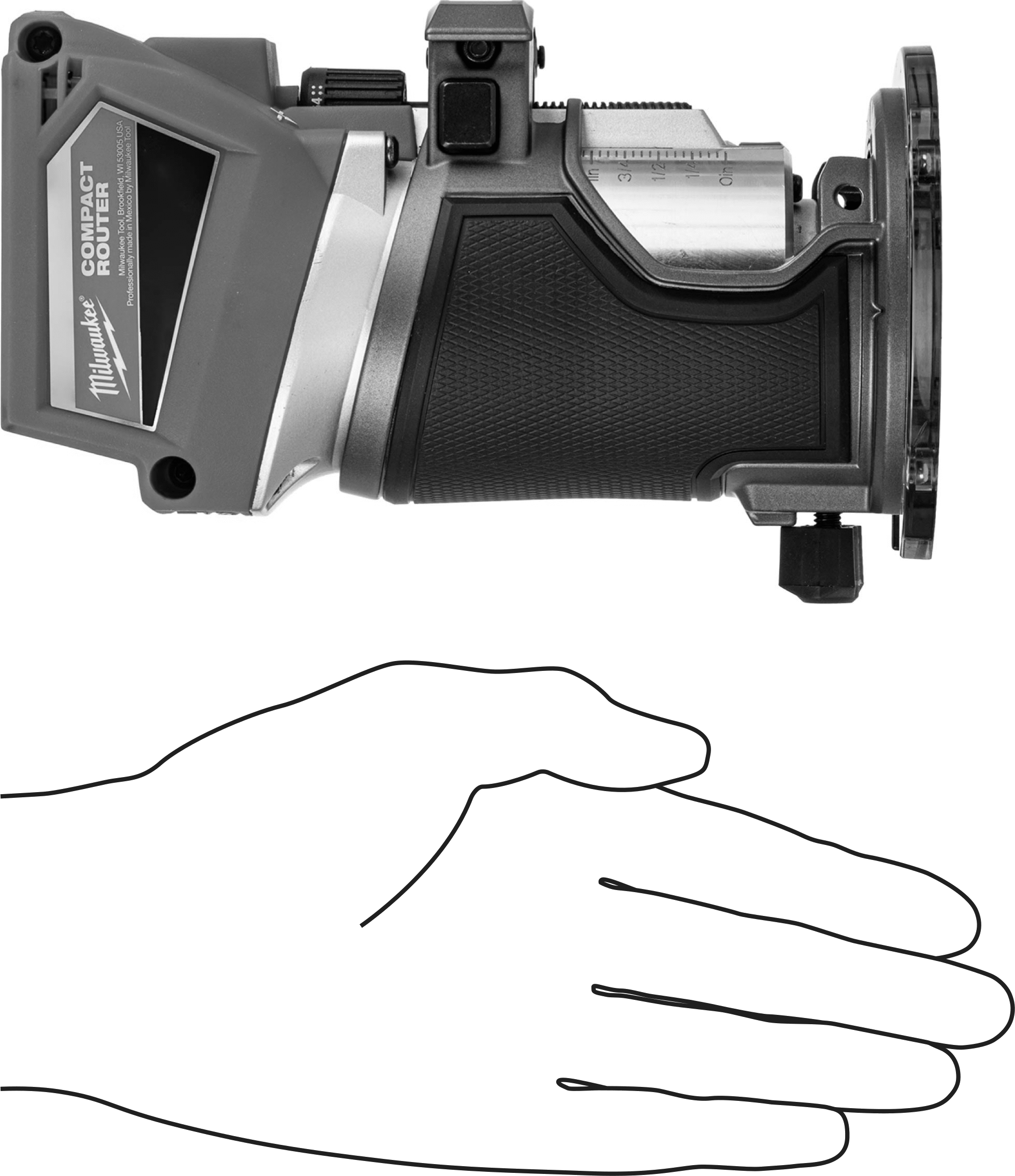 Akülü Freze, Milwaukee 2723-20, 1-1/4 hp