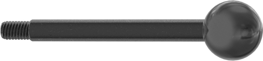Top Düğmeli Kol Tutamağı, M6 x 1 mm Diş