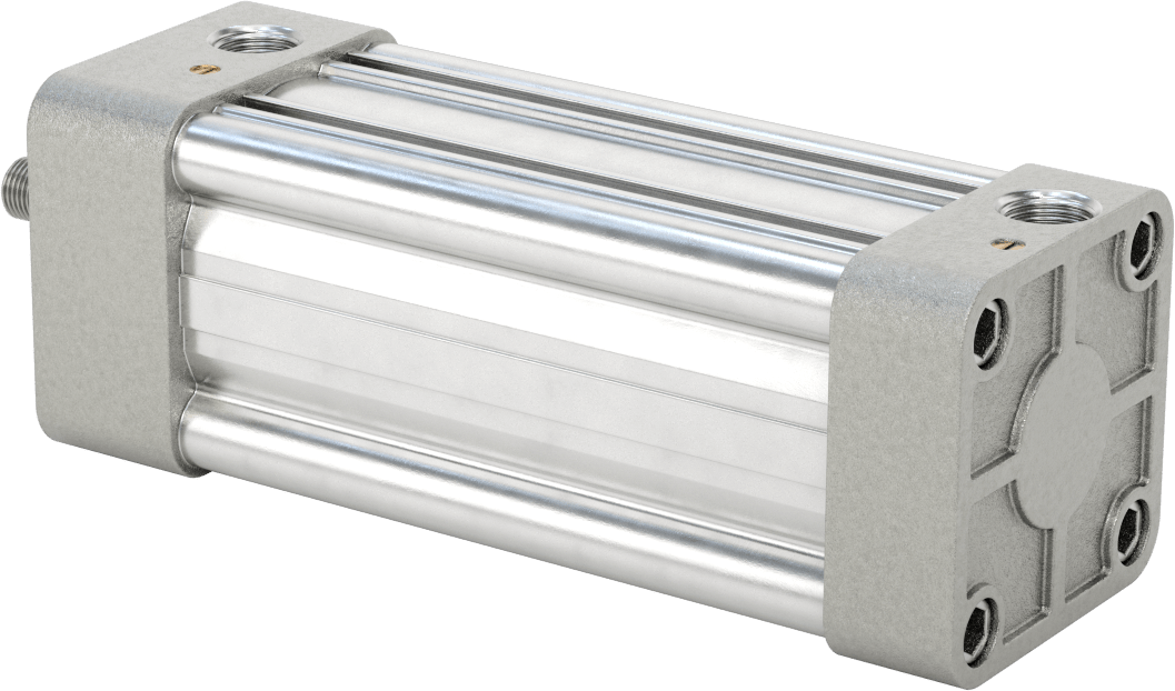 Kapalı Gövdeli NFPA Hava Silindiri, 2-1/2" Delik Boyutu, 4" Strok Uzunluğu