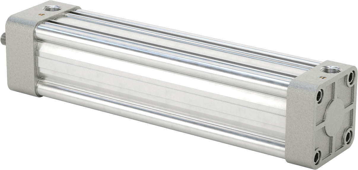 Kapalı Gövdeli NFPA Hava Silindiri, 2-1/2" Delik Boyutu, 9" Strok Uzunluğu