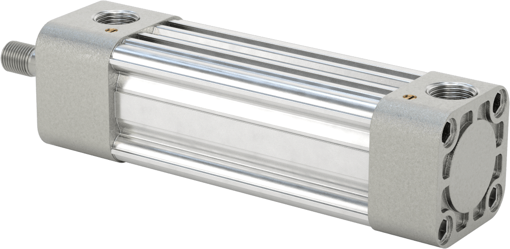 Kapalı Gövdeli NFPA Hava Silindiri, 1-1/2" Delik Çapı, 3" Strok Uzunluğu