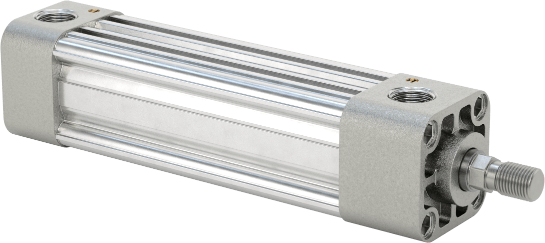 Kapalı Gövdeli NFPA Hava Silindiri, 1-1/2" Delik Çapı, 4" Strok Uzunluğu