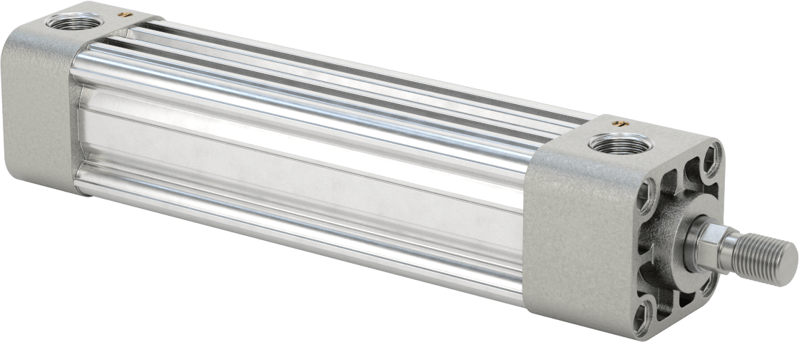 Kapalı Gövdeli NFPA Hava Silindiri, 1-1/2" Delik Çapı, 5" Strok Uzunluğu