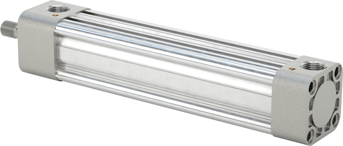 Kapalı Gövdeli NFPA Hava Silindiri, 1-1/2" Delik Çapı, 6" Strok Uzunluğu