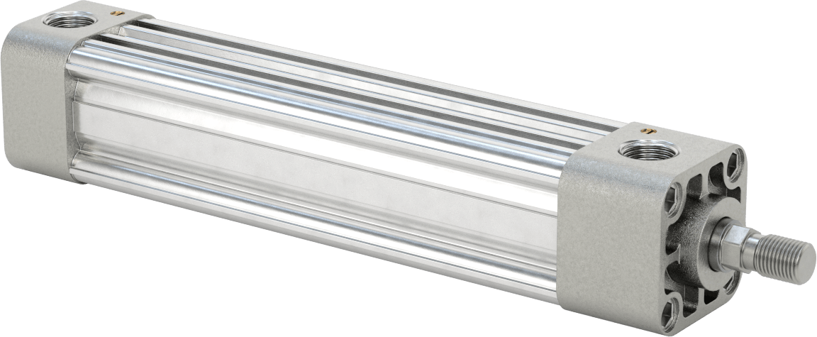 Kapalı Gövdeli NFPA Hava Silindiri, 1-1/2" Delik Çapı, 6" Strok Uzunluğu