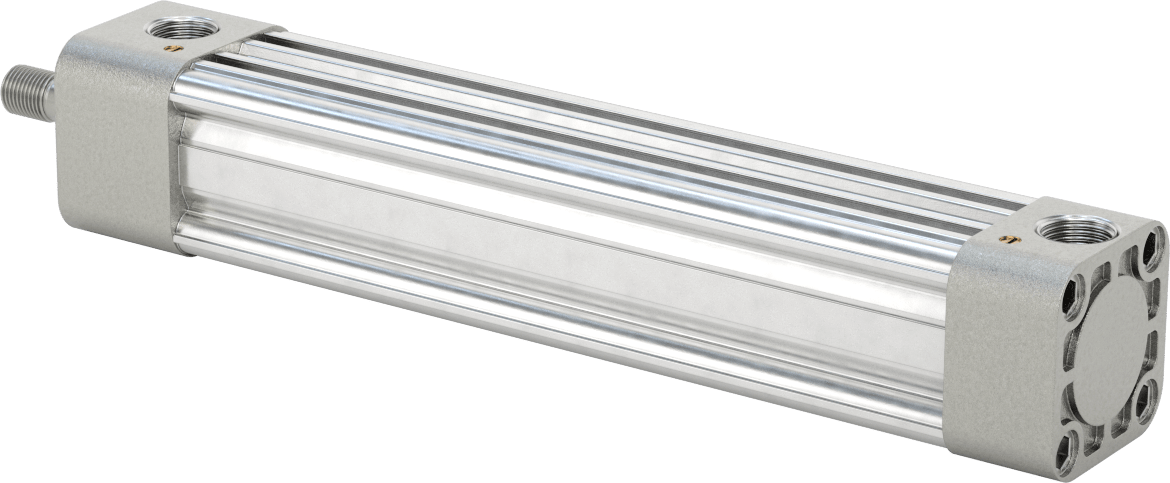Kapalı Gövdeli NFPA Hava Silindiri, 1-1/2" Delik Çapı, 7" Strok Uzunluğu