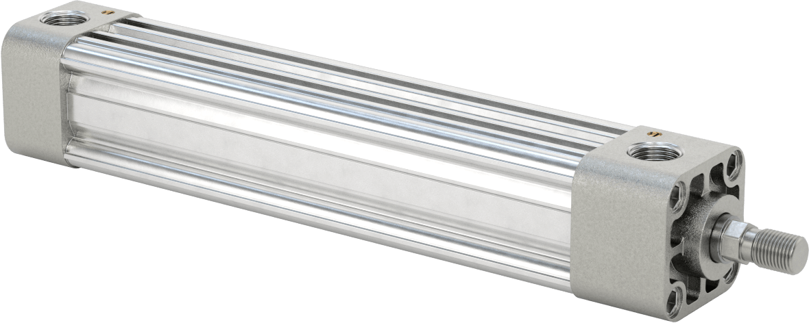 Kapalı Gövdeli NFPA Hava Silindiri, 1-1/2" Delik Çapı, 7" Strok Uzunluğu