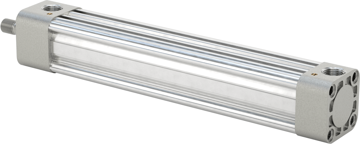 Kapalı Gövdeli NFPA Hava Silindiri, 1-1/2" Delik Çapı, 8" Strok Uzunluğu