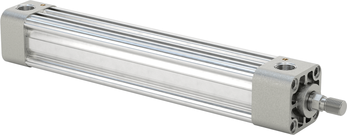 Kapalı Gövdeli NFPA Hava Silindiri, 1-1/2" Delik Çapı, 8" Strok Uzunluğu