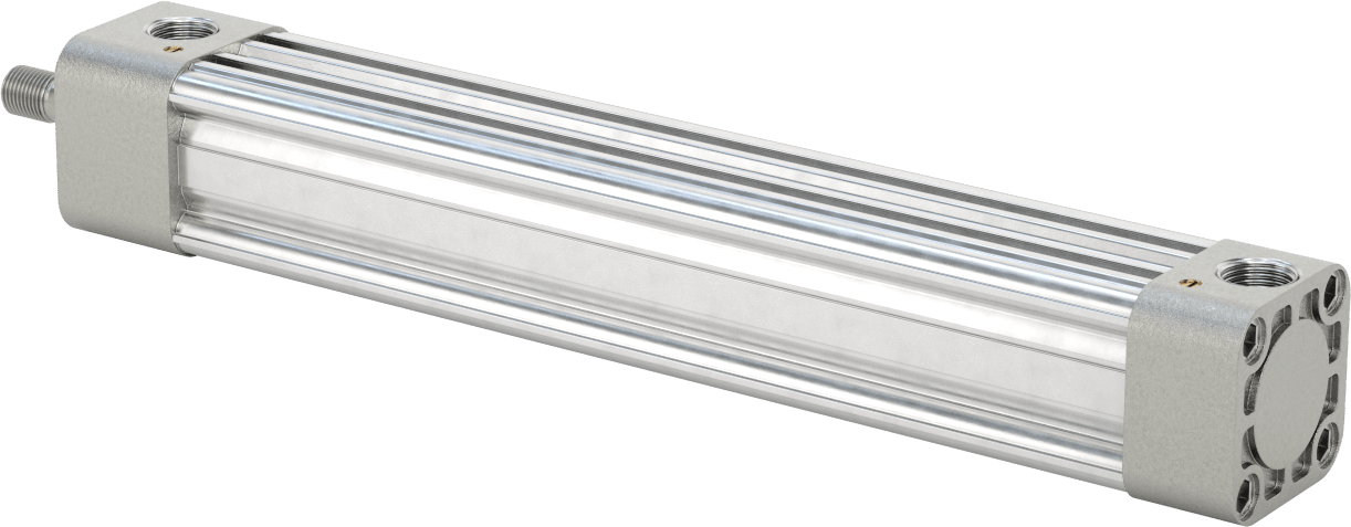 Kapalı Gövdeli NFPA Hava Silindiri, 1-1/2" Delik Çapı, 9" Strok Uzunluğu
