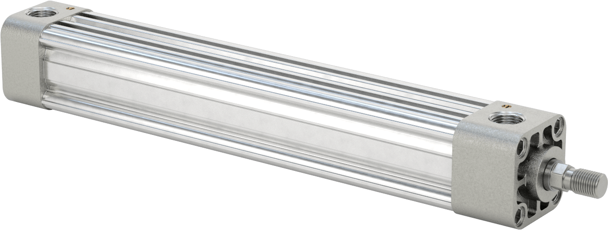Kapalı Gövdeli NFPA Hava Silindiri, 1-1/2" Delik Çapı, 9" Strok Uzunluğu