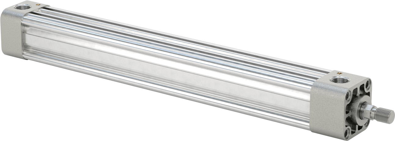 Kapalı Gövdeli NFPA Hava Silindiri, 1-1/2" Delik Çapı, 12" Strok Uzunluğu