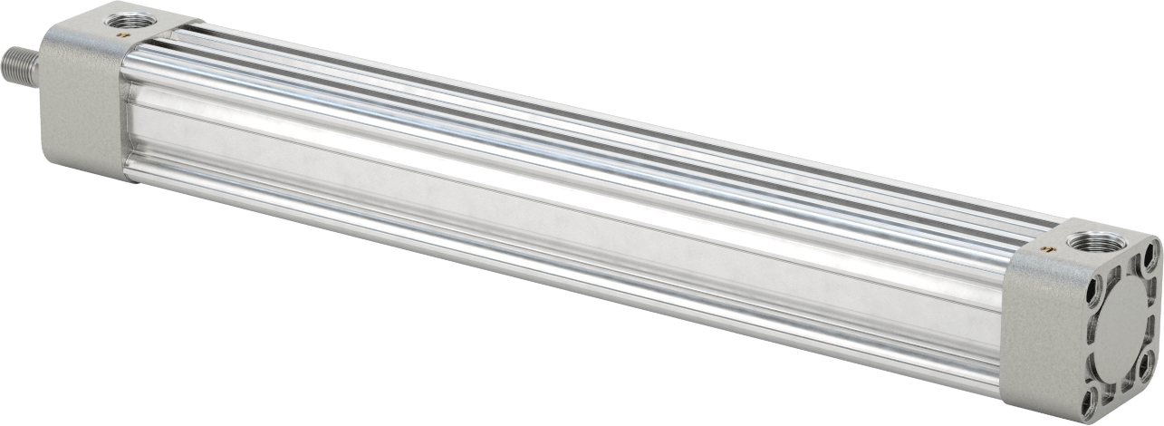 Kapalı Gövdeli NFPA Hava Silindiri, 1-1/2" Delik Çapı, 12" Strok Uzunluğu