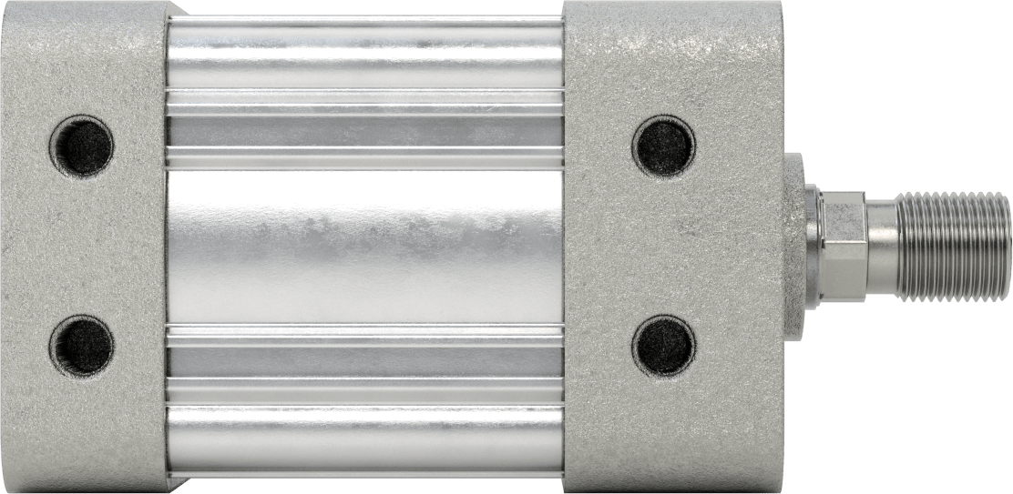 Kapalı Gövdeli NFPA Hava Silindiri, 3-1/4" Delik Boyutu, 1" Strok Uzunluğu