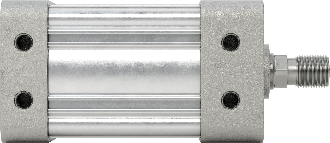 Kapalı Gövdeli NFPA Hava Silindiri, 3-1/4" Delik Boyutu, 2" Strok Uzunluğu