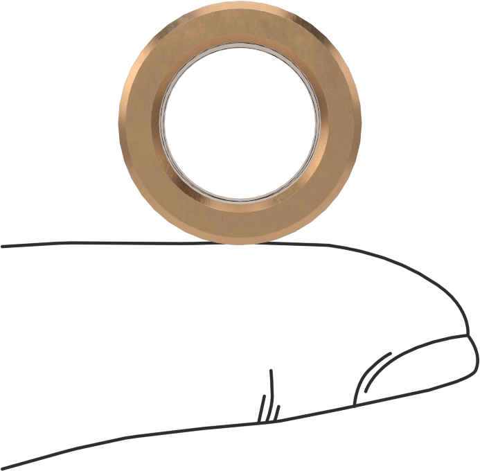 Yüksek Sıcaklık Grafit Yağlamalı Kovanlı Rulman, 932 Bronz, 1/2“ Mil Çapı ve 3/4” Muhafaza İç Çapı için, 1/2" Uzunluk