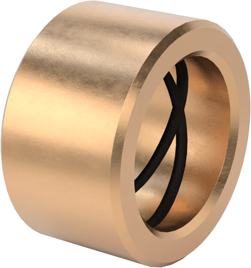 Yüksek Sıcaklık Grafit Yağlamalı Kovanlı Rulman, 932 Bronz, 5/8“ Mil Çapı ve 7/8” Gövde İç Çapı için, 1/2" Uzunluk