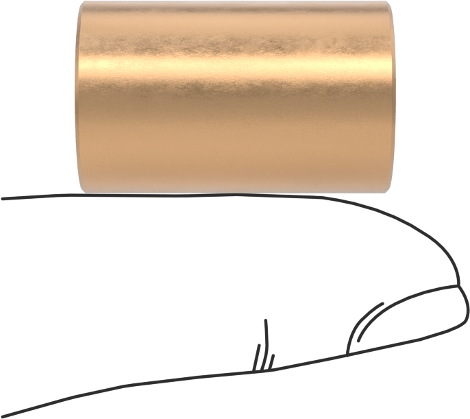 Yüksek Sıcaklık Grafit Yağlamalı Kovanlı Rulman, 932 Bronz, 1/2“ Mil Çapı ve 5/8” Muhafaza İç Çapı için, 1" Uzunluk