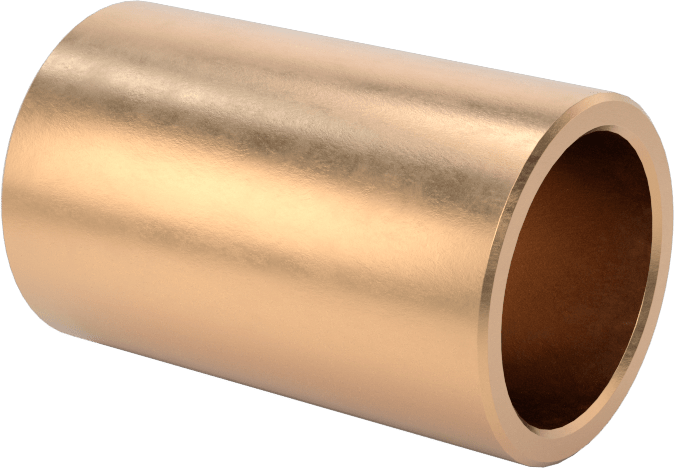 Yüksek Sıcaklık Grafit Yağlamalı Kovanlı Rulman, 932 Bronz, 1/2“ Mil Çapı ve 5/8” Muhafaza İç Çapı için, 1" Uzunluk