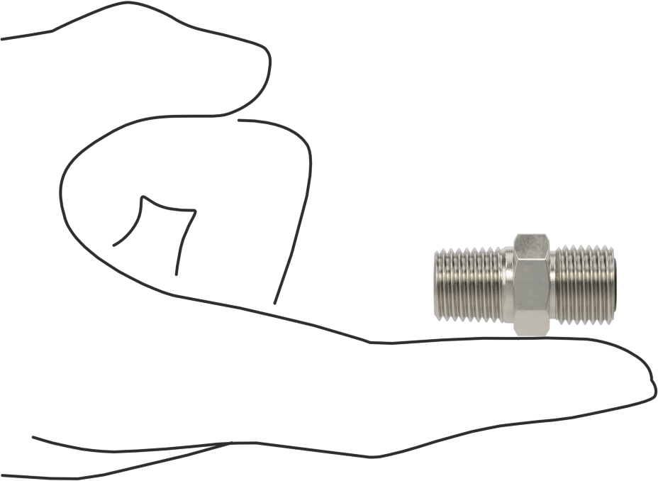 O-Ring Yüz Contalı Bağlantı Parçası, 1/4" Dış Çaplı Çelik Boru x 1/4 NPTF Erkek Adaptörü