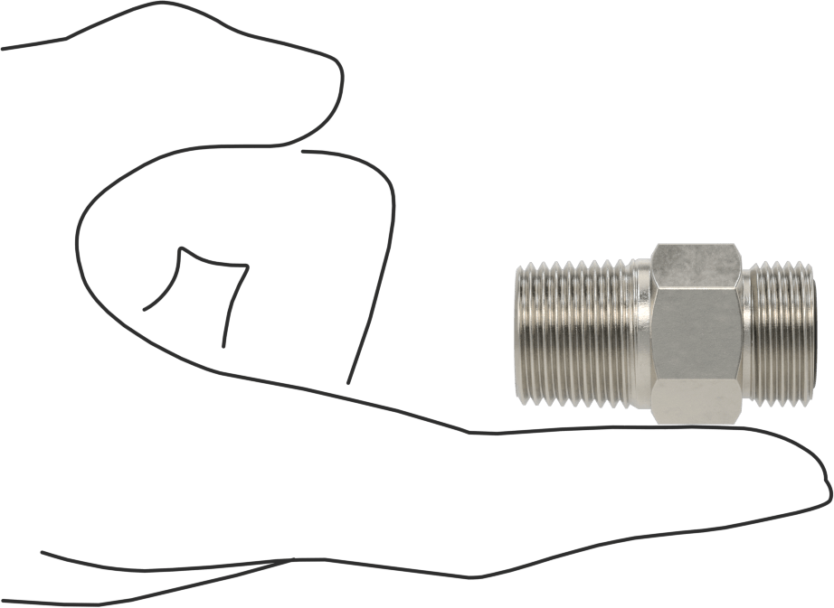 O-Ring Yüz Contalı Bağlantı Parçası, 1/2" Dış Çaplı Çelik Boru x 1/2 NPTF Erkek için Adaptör