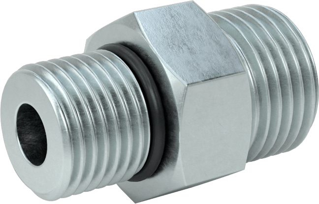 O-Ring Yüz Contalı Bağlantı Parçası, 3/8“ Dış Çaplı Çelik Boru x 9/16”-18 Erkek Boru için Adaptör
