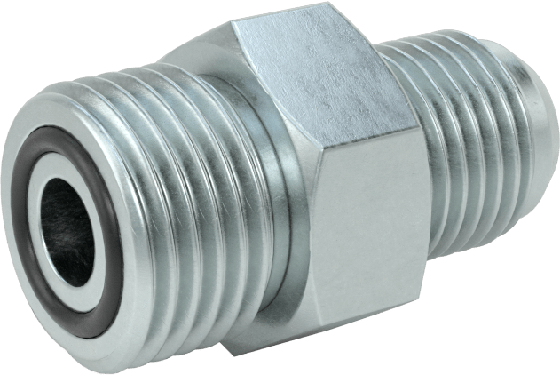 O-Ring Yüz Contalı Bağlantı Parçası, Adaptör, 3/8" Dış Çap Erkek 37 Derece Genişletilmiş Çelik Boru için