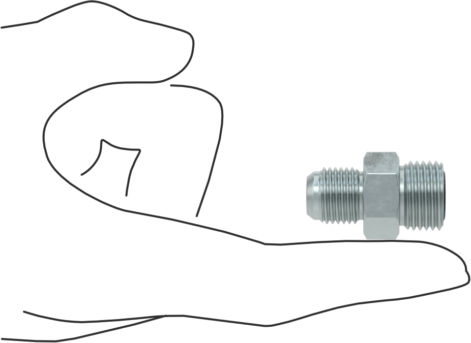 O-Ring Yüz Contalı Bağlantı Parçası, Adaptör, 3/8" Dış Çap Erkek 37 Derece Genişletilmiş Çelik Boru için