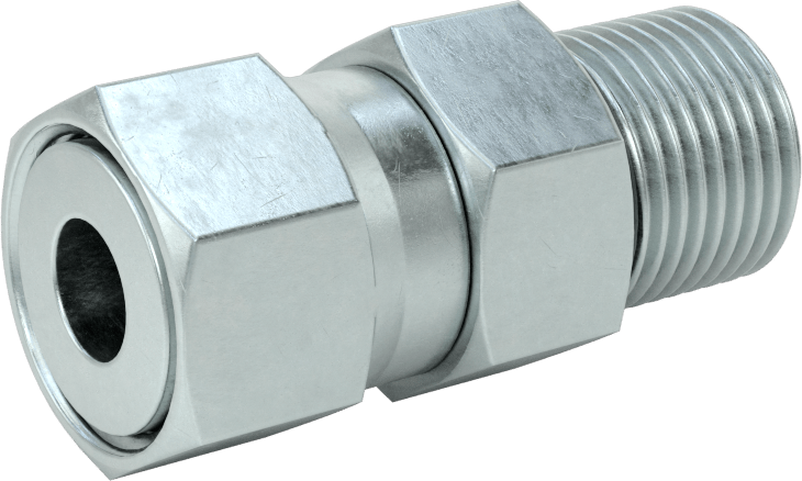 O-Ring Yüz Contalı Bağlantı Parçası, 1/2“ Dış Çaplı Çelik Boru x 3/4”-16 Erkek için Döner Adaptör