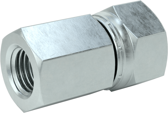 O-Ring Yüz Contalı Bağlantı Parçası, 1/4“ Dış Çaplı Çelik Boru x 7/16”-20 Dişi için Döner Adaptör