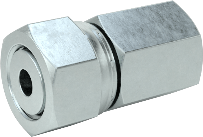 O-Ring Yüz Contalı Bağlantı Parçası, 1/4“ Dış Çaplı Çelik Boru x 7/16”-20 Dişi için Döner Adaptör