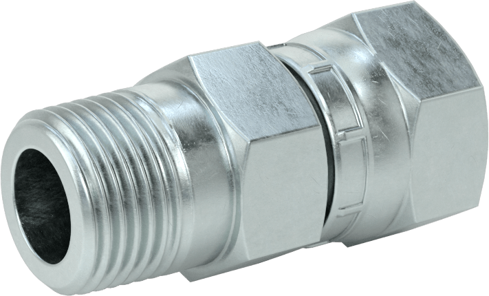 O-Ring Yüz Contalı Bağlantı Parçası, 3/8" Dış Çaplı Çelik Boru x 3/8 NPT/NPTF Erkek için Adaptör